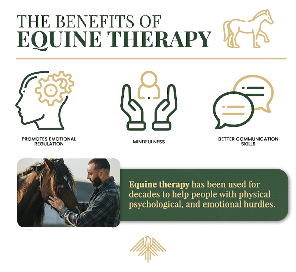 outlining the benefits of equine therapy at Eagle Creek Ranch Recovery.