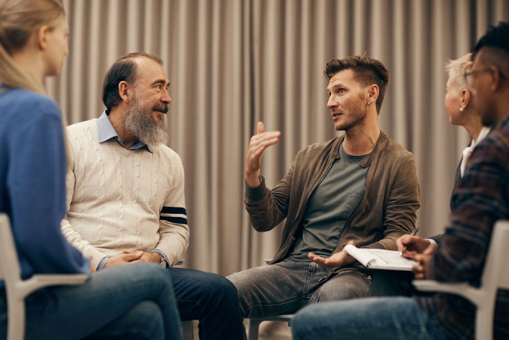a group of people discussing the danger of pink cocaine