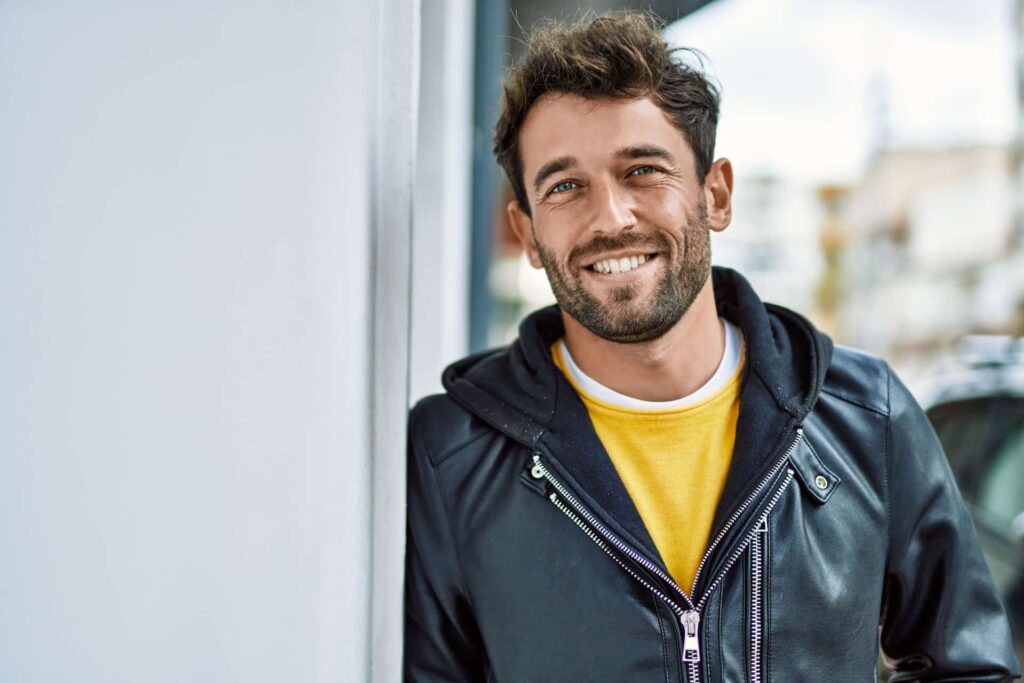 Man smiling after purging fentanyl from his system